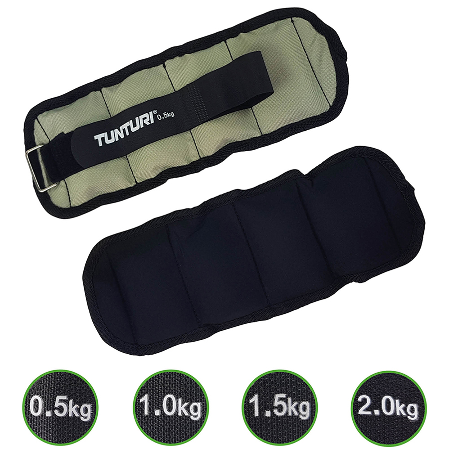 Tunturi Zubehör - Fuß- & Handgelenkgewichte 0.50kg - Grau