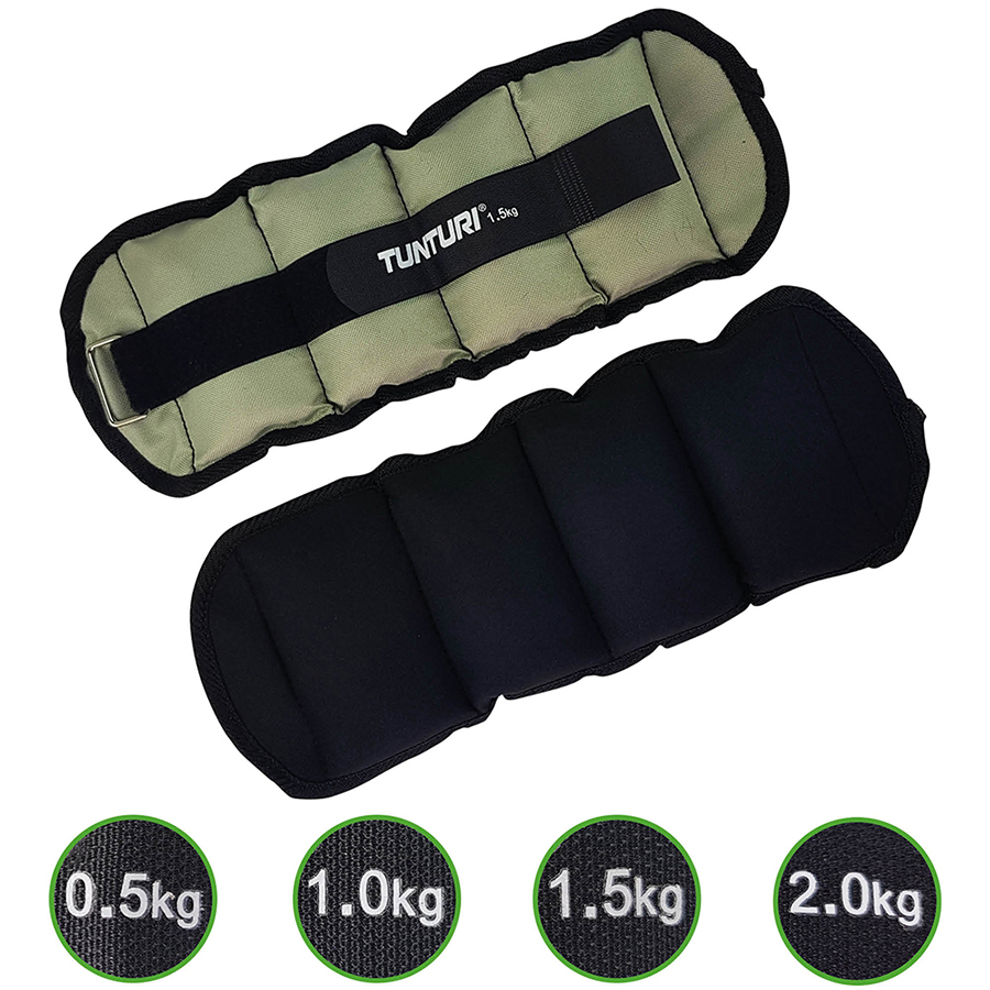 Tunturi Knöchelbandage - Arm-/Bein-Gewichte 1.5kg - Grau Tunturi Knöchelbandage - Arm-/Bein-Gewichte 1.5kg - Grau