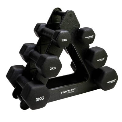Tunturi Hantelset - Neopren-Hantelset 1 bis 3 kg - Schwarz