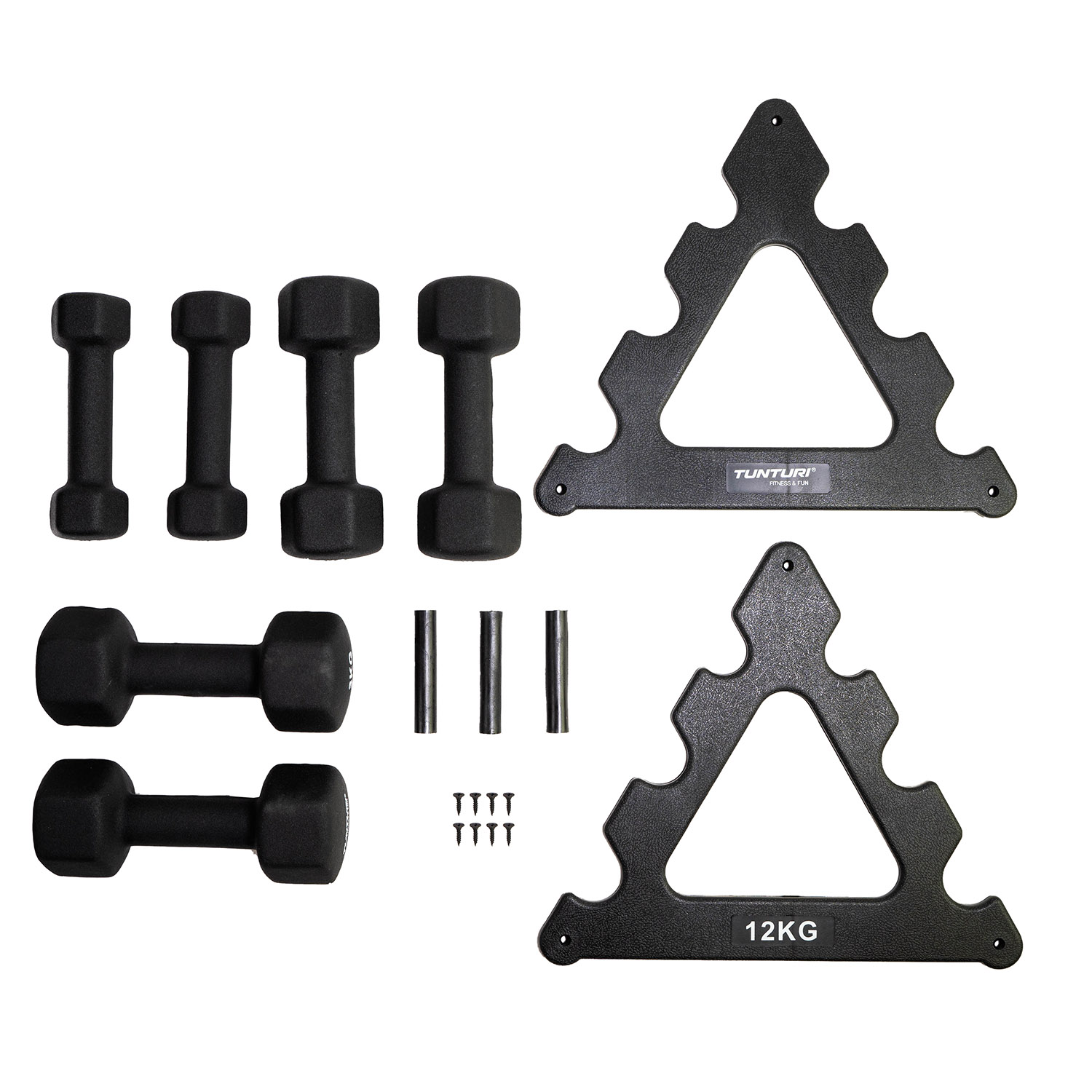 Tunturi Hantelset - Neopren-Hantelset 1 bis 3 kg - Schwarz Tunturi Hantelset - Neopren-Hantelset 1 bis 3 kg - Schwarz