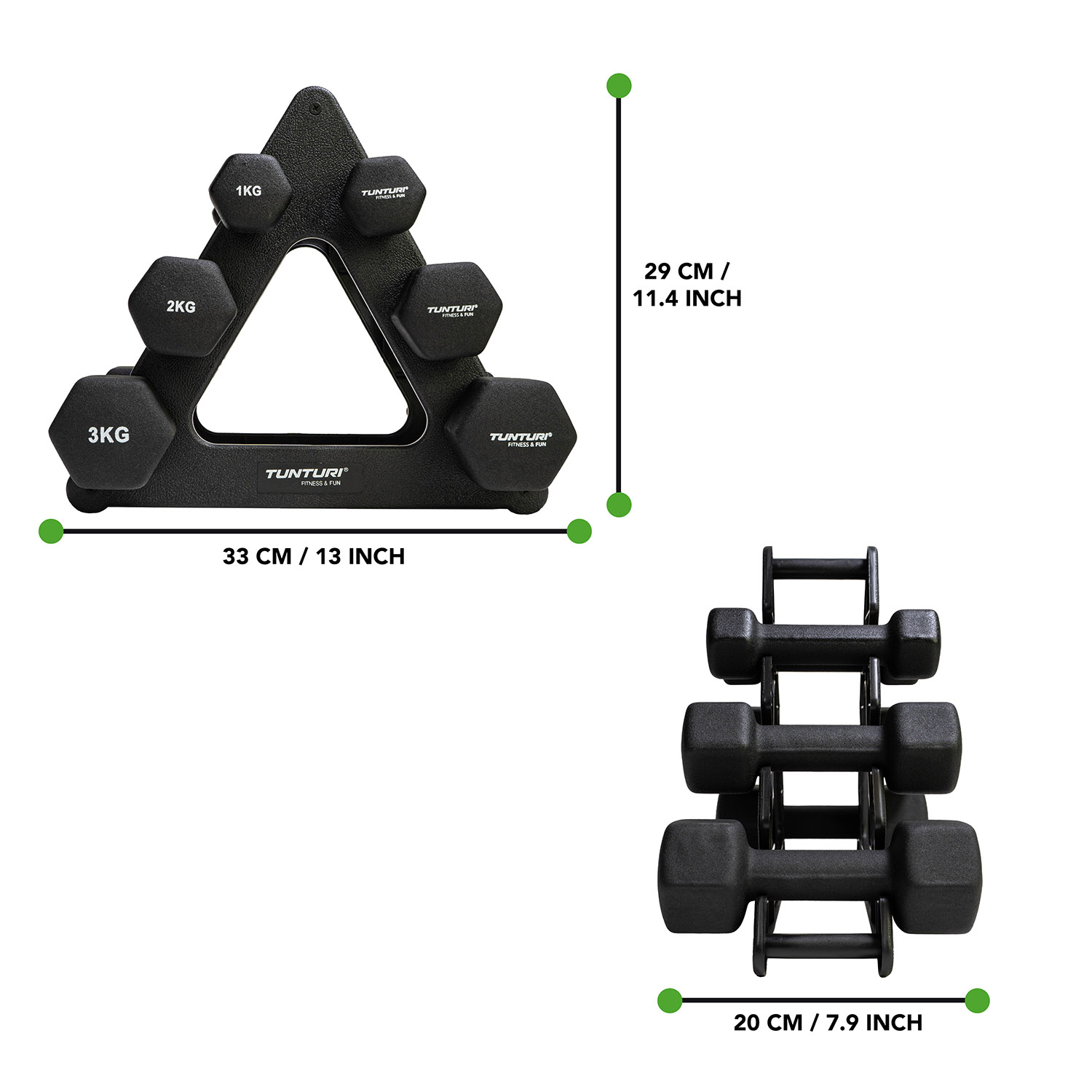 Tunturi Hantelset - Neopren-Hantelset 1 bis 3 kg - Schwarz Tunturi Hantelset - Neopren-Hantelset 1 bis 3 kg - Schwarz