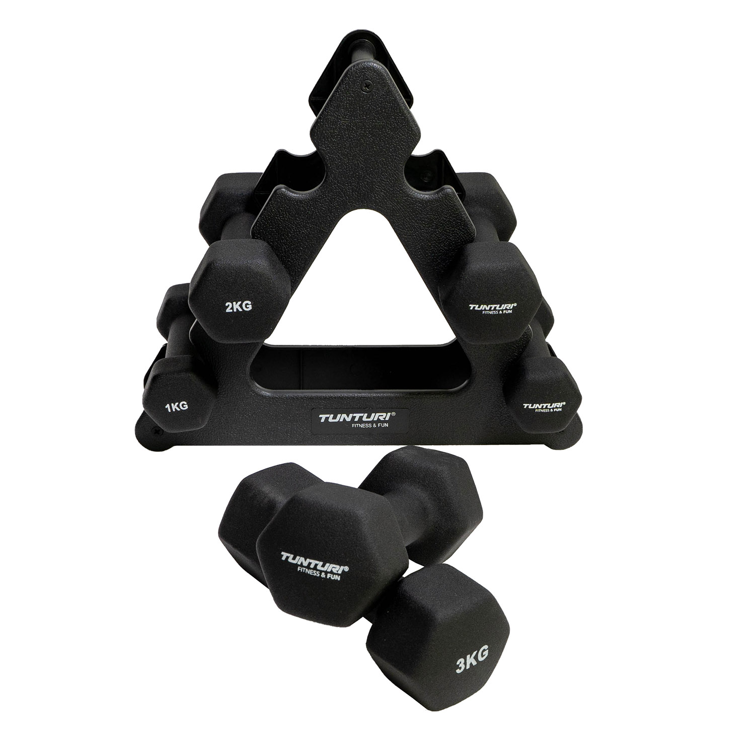 Tunturi Hantelset - Neopren-Hantelset 1 bis 3 kg - Schwarz Tunturi Hantelset - Neopren-Hantelset 1 bis 3 kg - Schwarz
