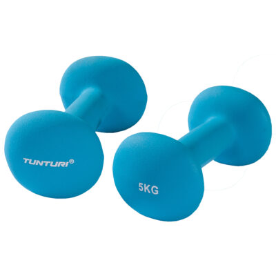 Tunturi Kurzhantel - Neopren-Kurzhantel-Set 5,0kg - Blau