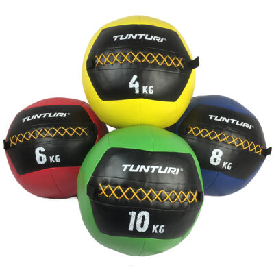 Tunturi Wall Ball - Medizinball - Functional Training Ball 10kg - Schwarz