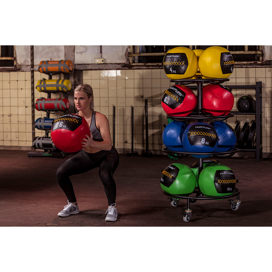 Tunturi Wall Ball - Medizinball - Functional Training Ball 10kg - Schwarz Tunturi Wall Ball - Medizinball - Functional Training Ball 10kg - Schwarz