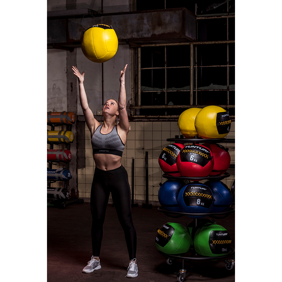 Tunturi Wall Ball - Medizinball - Functional Training Ball 10kg - Schwarz Tunturi Wall Ball - Medizinball - Functional Training Ball 10kg - Schwarz