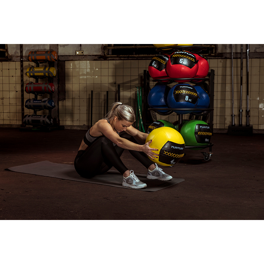 Tunturi Wall Ball - Medizinball - Functional Training Ball 10kg - Schwarz Tunturi Wall Ball - Medizinball - Functional Training Ball 10kg - Schwarz
