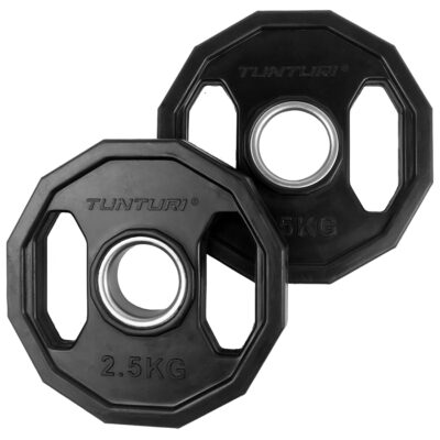 Tunturi Hantelscheibe - Olympic Rubber Plates 2.5kg - Schwarz