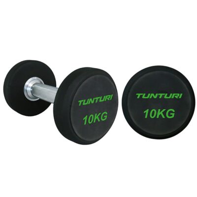Tunturi Hantelset - Pro PU Kurzhantelset 2 bis 12 kg - Schwarz