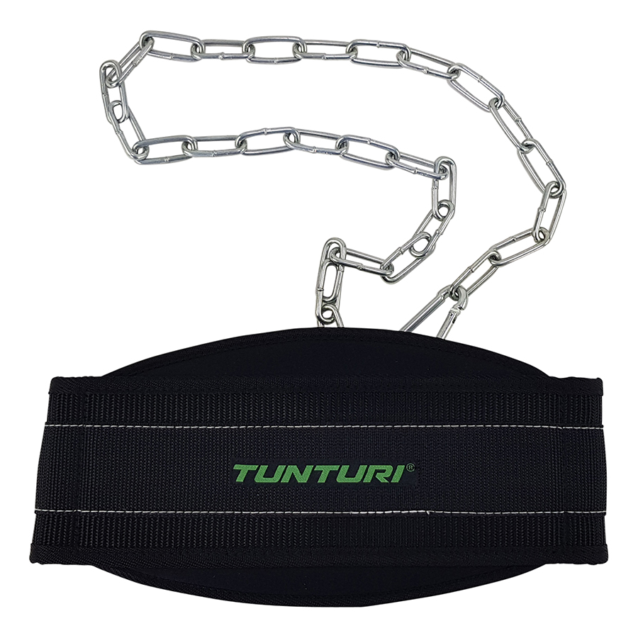 Tunturi - EVA Dip-Gürtel mit Kette - Schwarz Tunturi - EVA Dip-Gürtel mit Kette - Schwarz