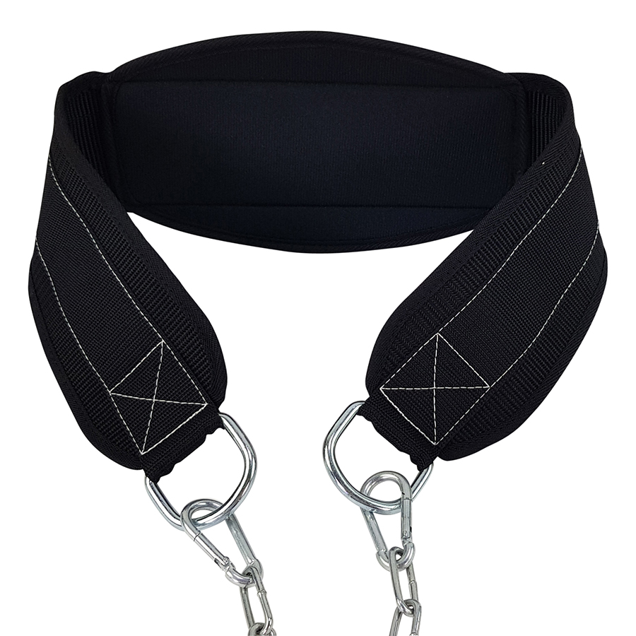 Tunturi - EVA Dip-Gürtel mit Kette - Schwarz Tunturi - EVA Dip-Gürtel mit Kette - Schwarz