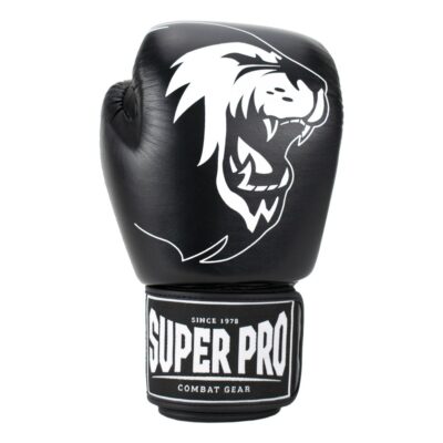 Super Pro Combat Gear Boxhandschuhe - Warrior Leder - Schwarz / Weiß Super Pro Combat Gear Boxhandschuhe - Warrior Leder - Schwarz / Weiß