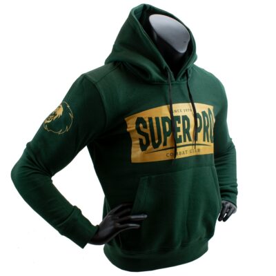 Super Pro Combat Gear Hoodie - S.P. Block-Logo L - Gold / Grün Super Pro Combat Gear Hoodie - S.P. Block-Logo L - Gold / Grün