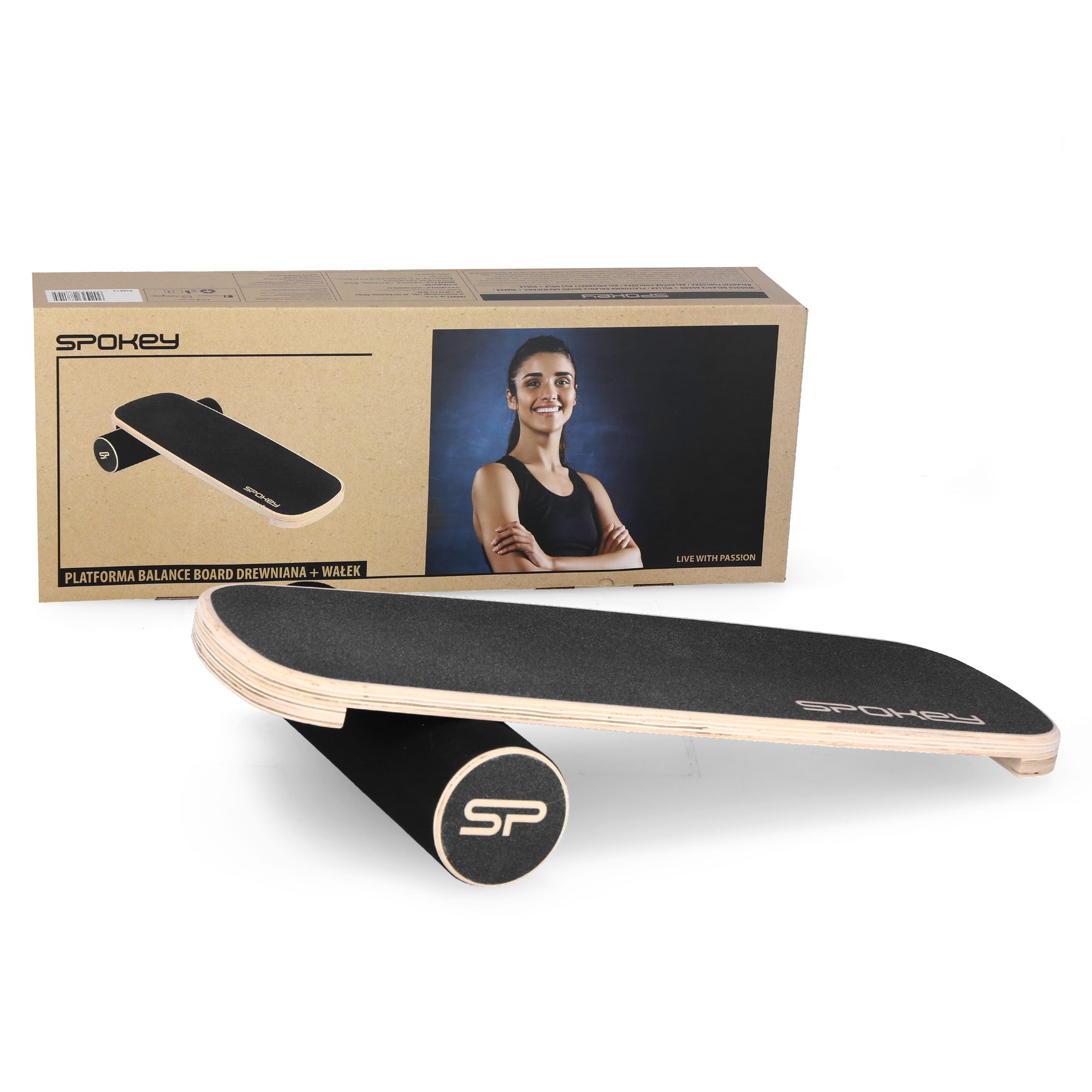 Spokey Sway Balance Board aus Holz für Stabilität und Koordination Spokey Sway Balance Board aus Holz für Stabilität und Koordination