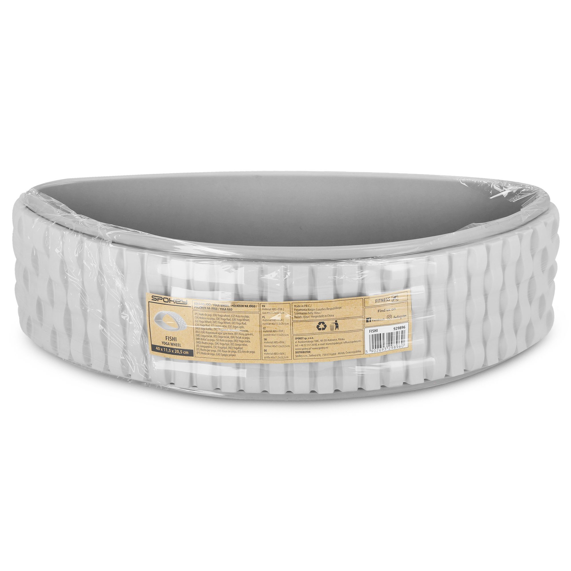 Spokey Fishi Yoga- und Übungsrad grau 38x12,7 cm Spokey Fishi Yoga- und Übungsrad grau 38x12,7 cm