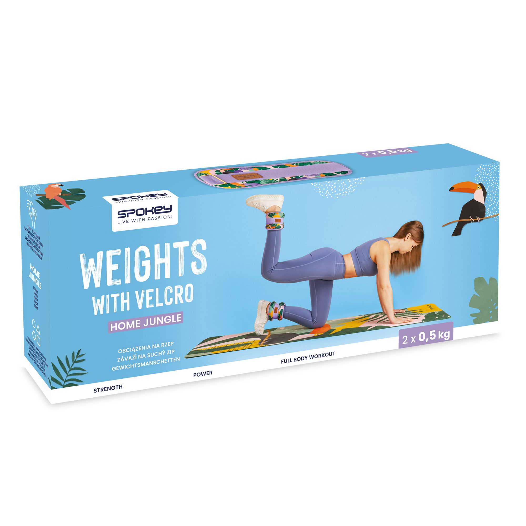 Spokey Home Jungle Knöchel- und Handgelenkgewichte 2x 0,5 kg Spokey Home Jungle Knöchel- und Handgelenkgewichte 2x 0,5 kg