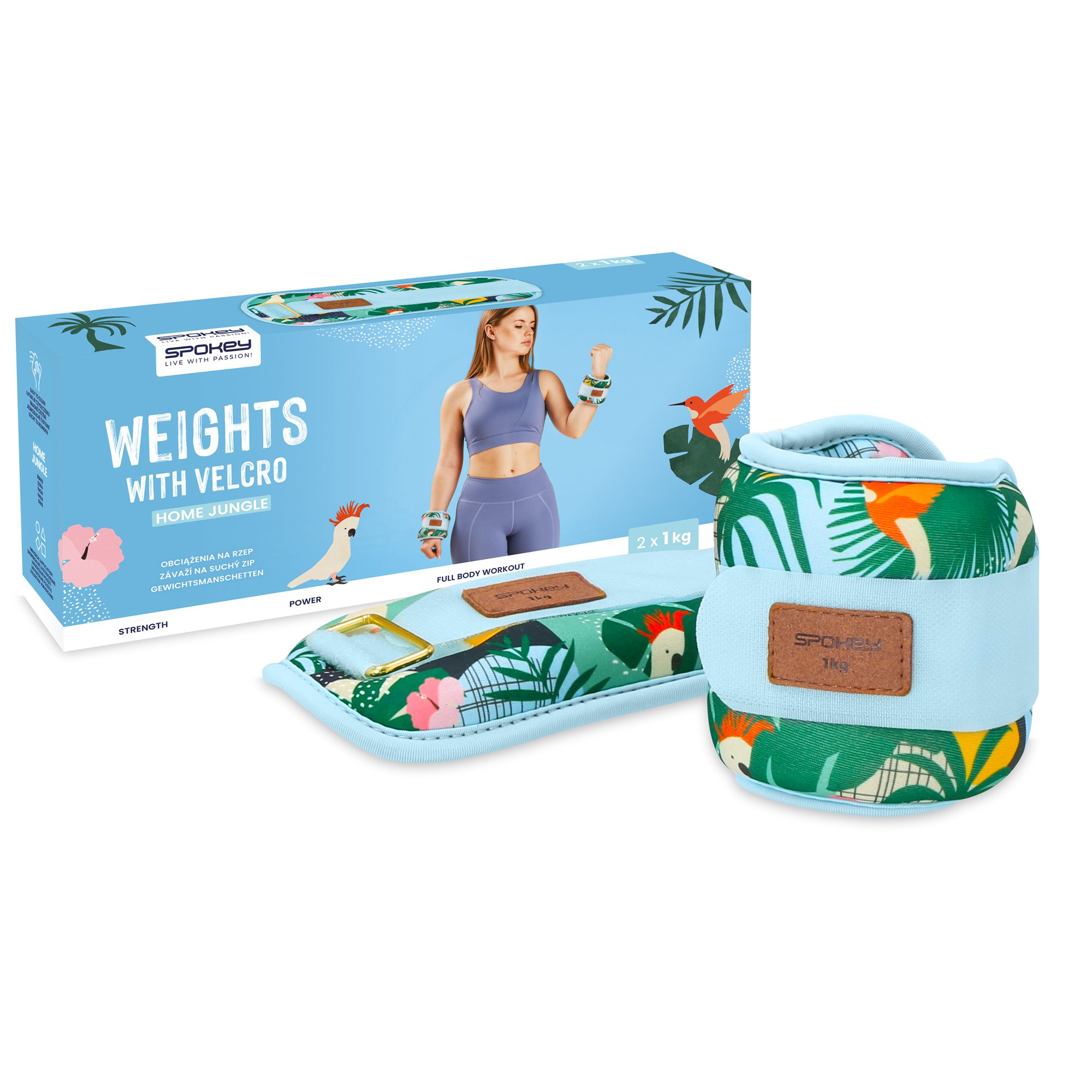 Spokey Home Jungle Knöchel- und Handgelenkgewichte 2x 1 kg Spokey Home Jungle Knöchel- und Handgelenkgewichte 2x 1 kg