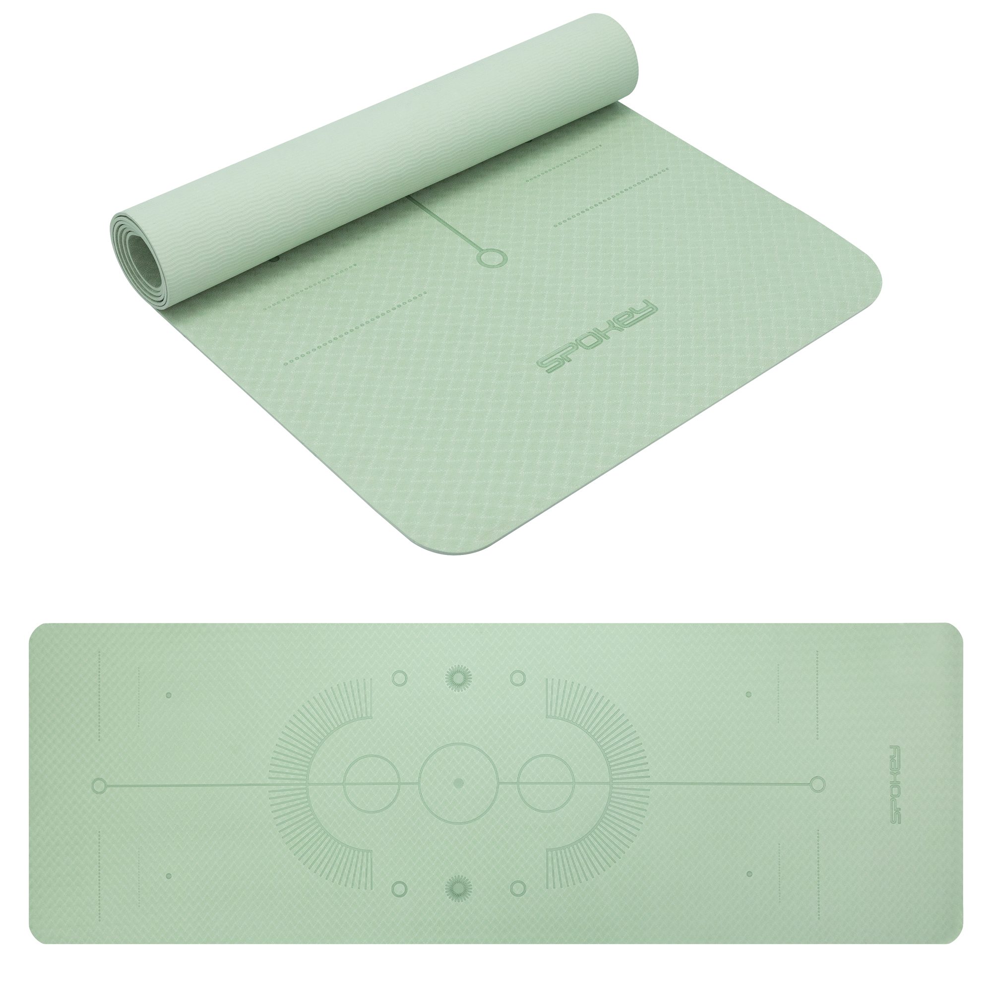 Spokey Mandala Yoga- und Fitnessmatte grün 183 x 61 cm Spokey Mandala Yoga- und Fitnessmatte grün 183 x 61 cm
