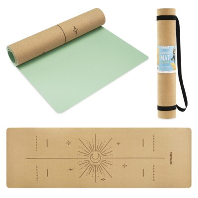 Spokey Savasana Korken Yogamatte Grün 183 x 61 cm Spokey Savasana Korken Yogamatte Grün 183 x 61 cm