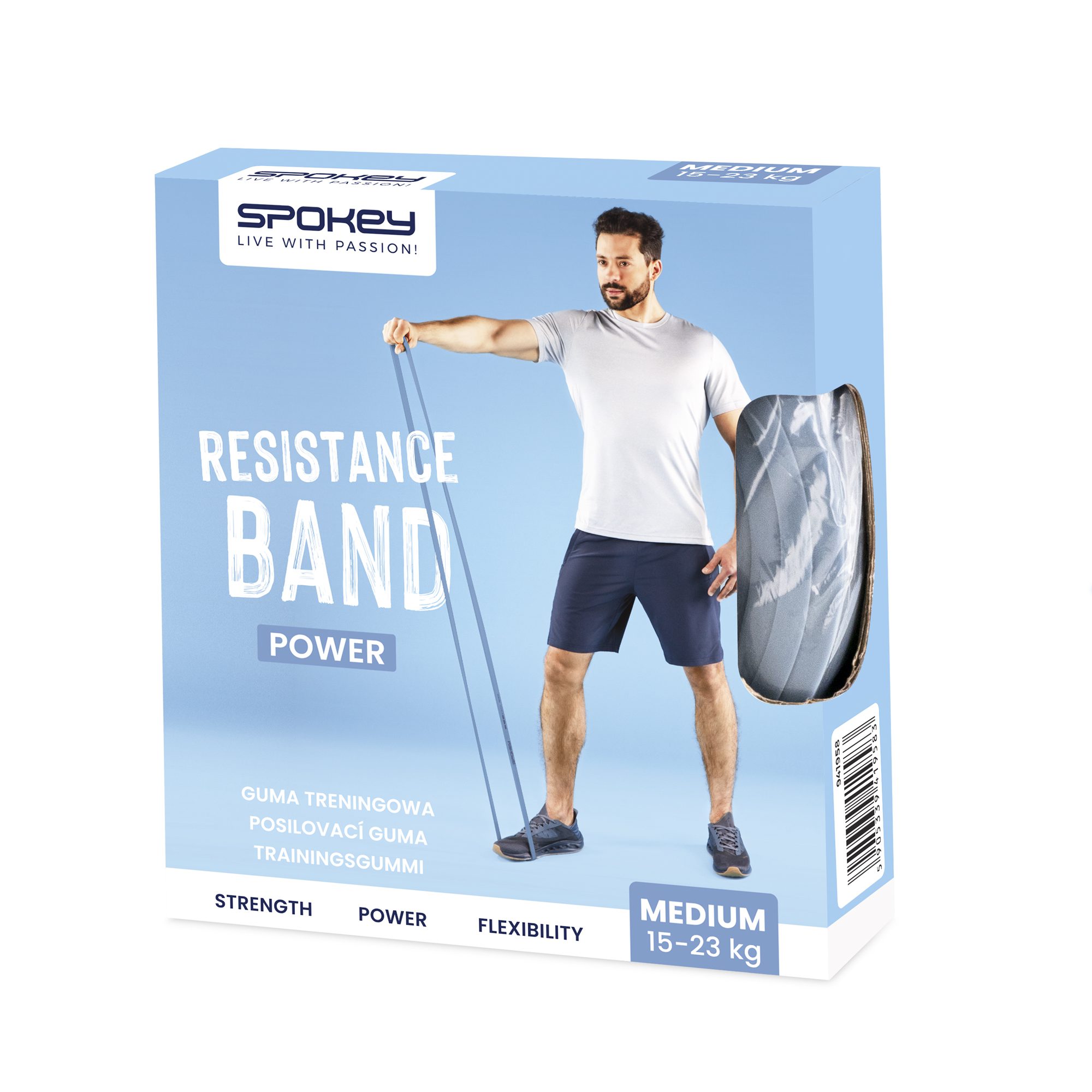 Spokey Fitnessband Medium Blau 15 23 kg Spokey Fitnessband Medium Blau 15 23 kg