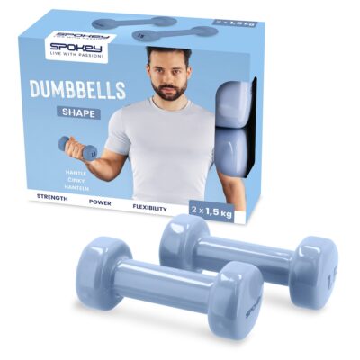 Spokey Vinyl-Kurzhanteln-Set 2 x 1,5 kg blau