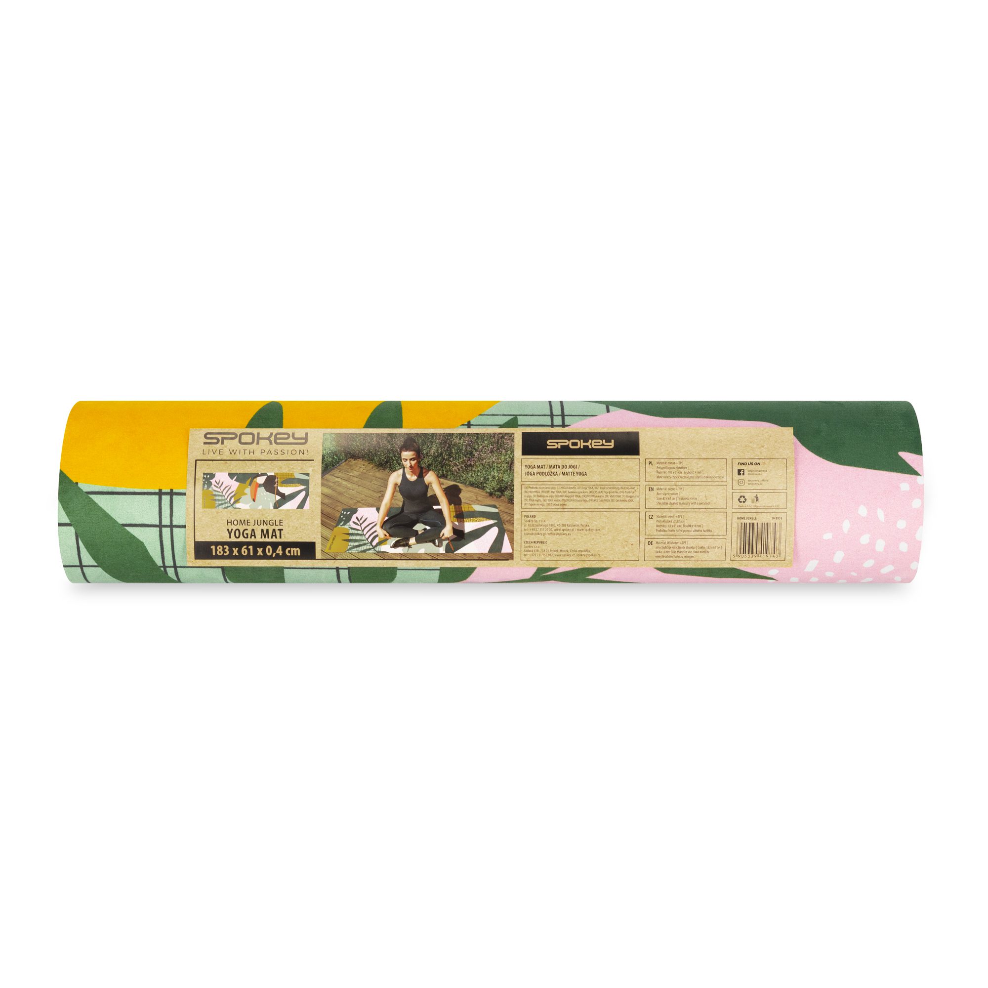 Spokey Home Jungle Fitnessmatte Antirutsch Mikrofaser-Suede 183x61 cm Spokey Home Jungle Fitnessmatte Antirutsch Mikrofaser-Suede 183x61 cm
