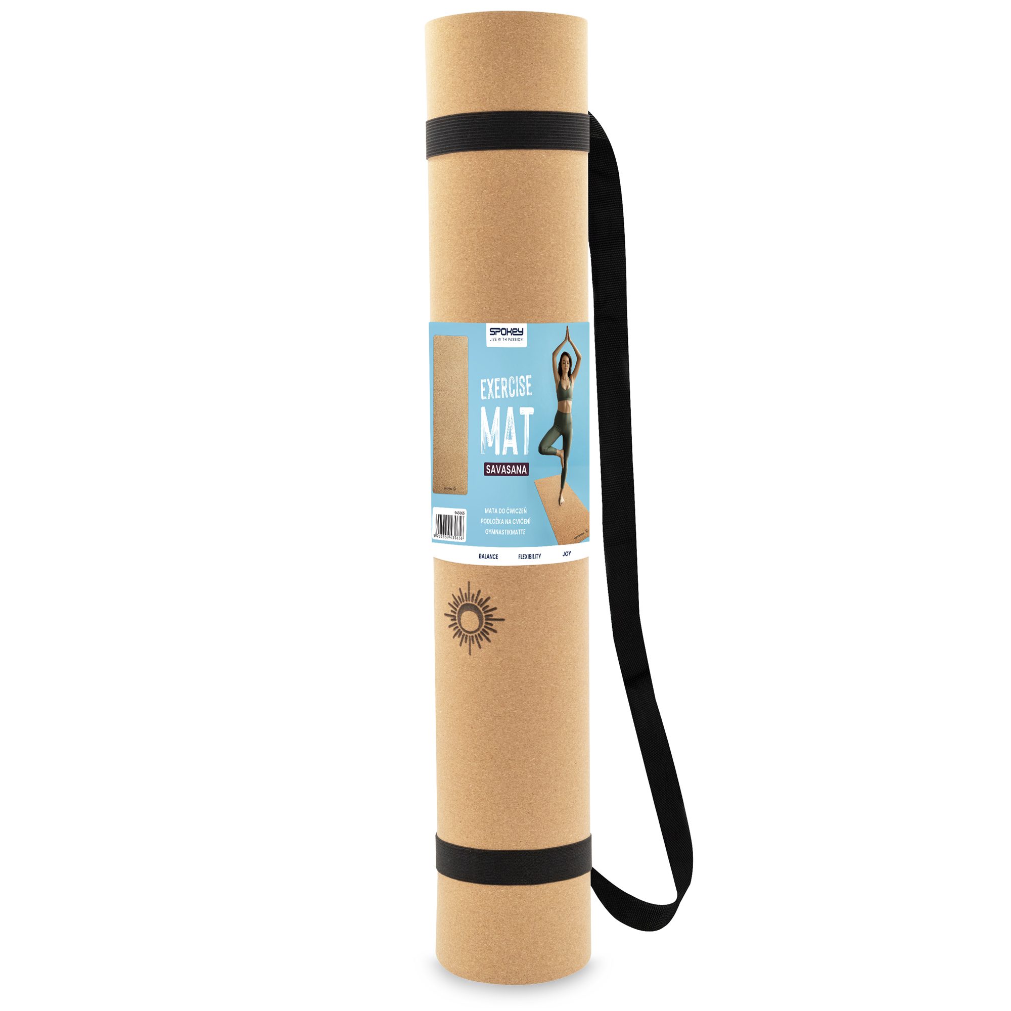 Spokey Savasana Yogamatte Kork Antirutsch 183 x 61 cm Spokey Savasana Yogamatte Kork Antirutsch 183 x 61 cm