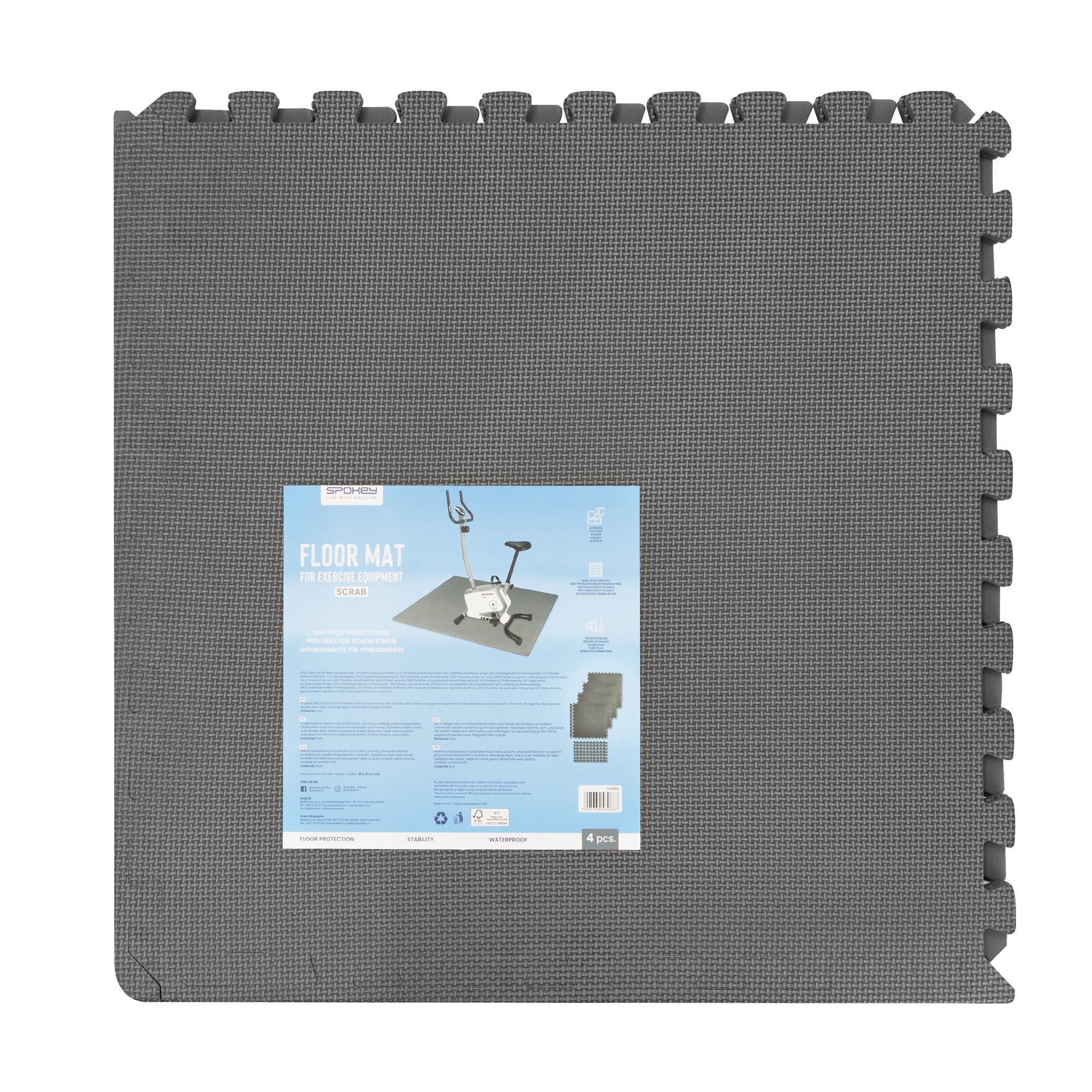 Spokey SCRAB Fitnessmatte anthrazit für Geräte Spokey SCRAB Fitnessmatte anthrazit für Geräte