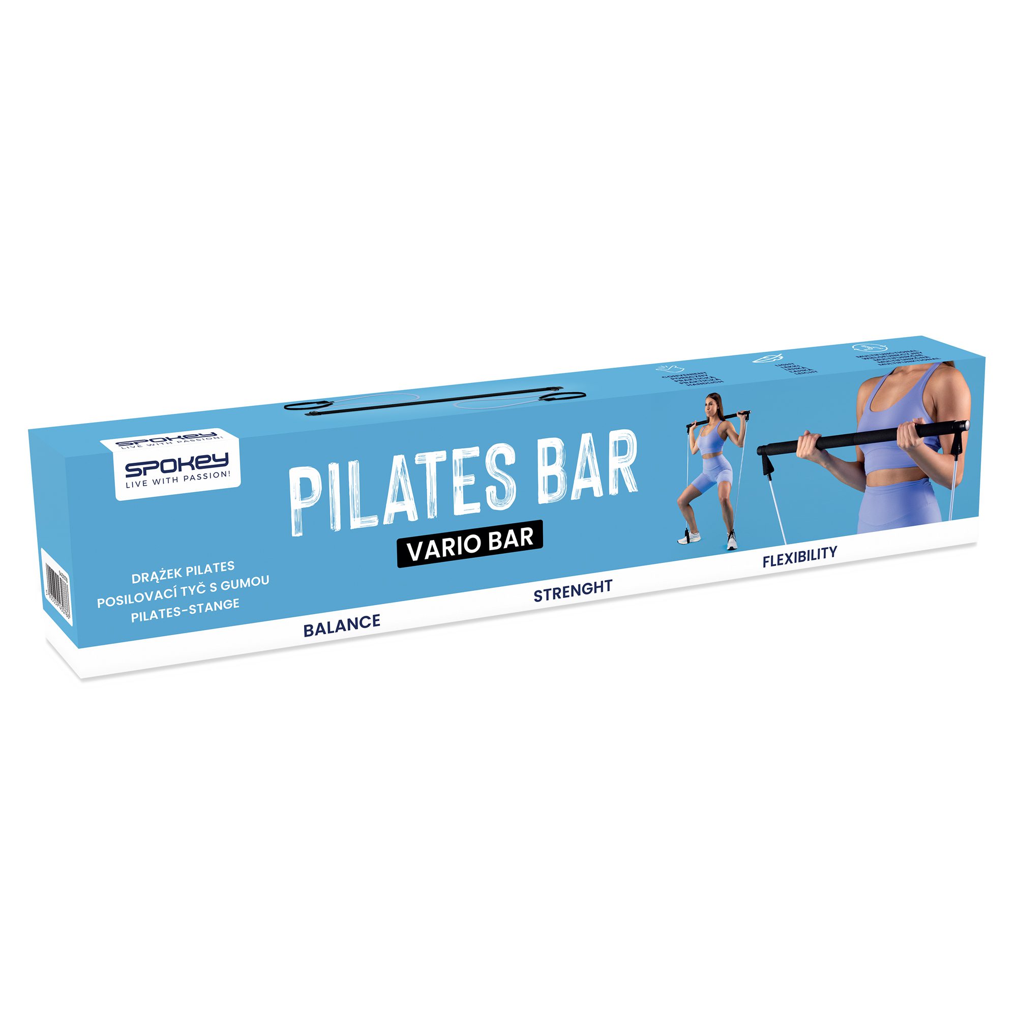 Spokey Pilates-Bar Vario Bar schwarz blau 90 cm Spokey Pilates-Bar Vario Bar schwarz blau 90 cm