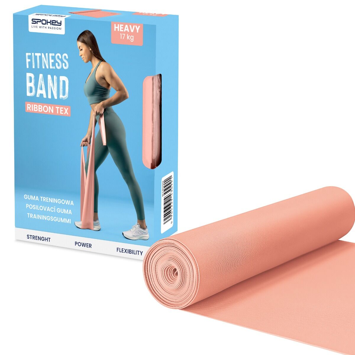 Spokey rosa Fitnessband 200 x 15 cm 17 kg Latex Spokey rosa Fitnessband 200 x 15 cm 17 kg Latex