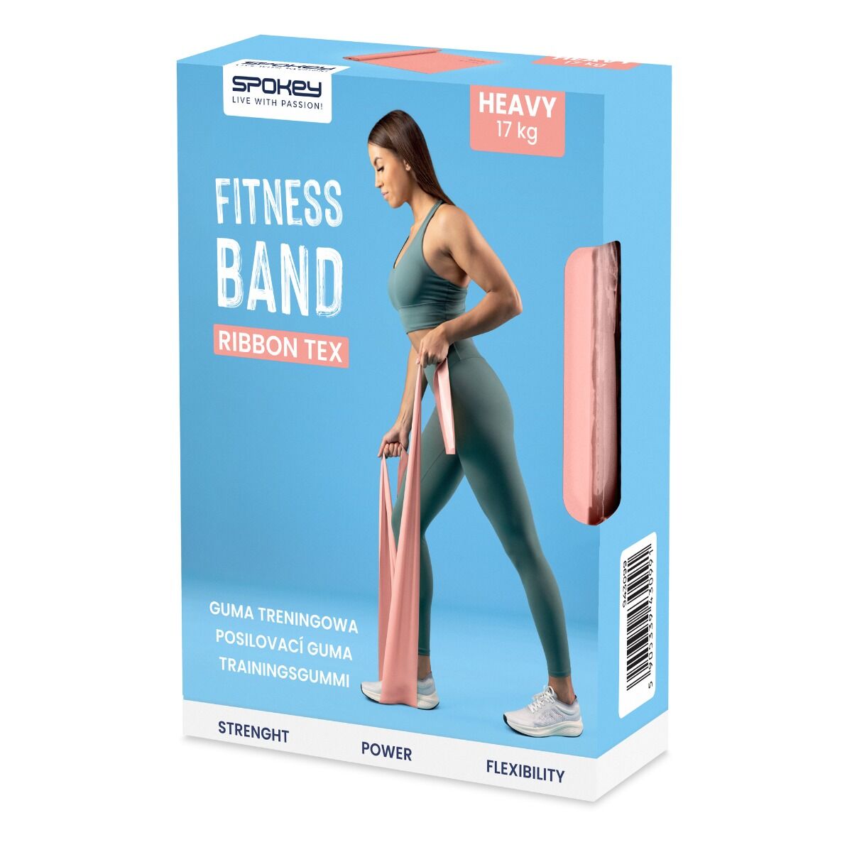 Spokey rosa Fitnessband 200 x 15 cm 17 kg Latex Spokey rosa Fitnessband 200 x 15 cm 17 kg Latex