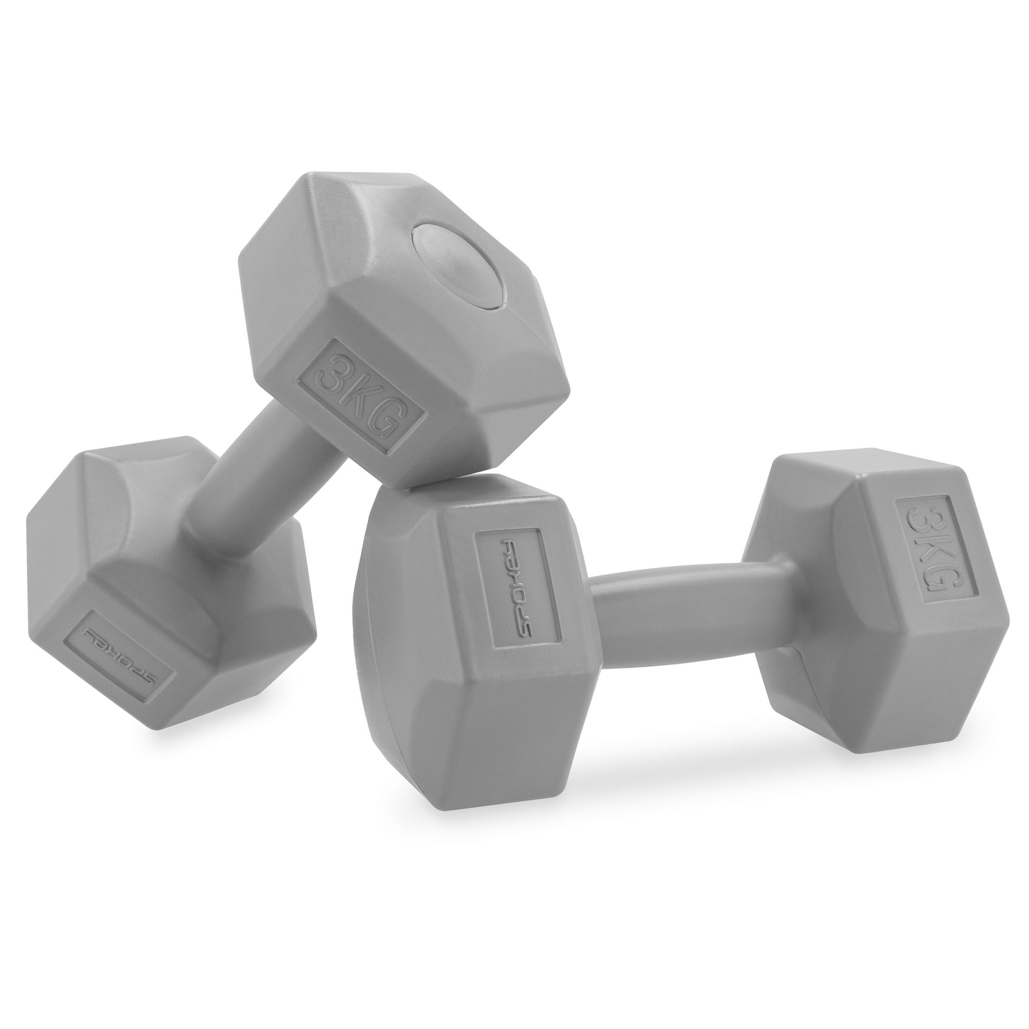 Spokey Monster hexagonales Kurzhantel-Set 2x 3 kg grau Spokey Monster hexagonales Kurzhantel-Set 2x 3 kg grau