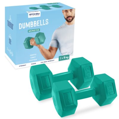 Spokey Monster hexagonales Kurzhantel-Set 2x5 kg für das Heimtraining Spokey Monster hexagonales Kurzhantel-Set 2x5 kg für das Heimtraining