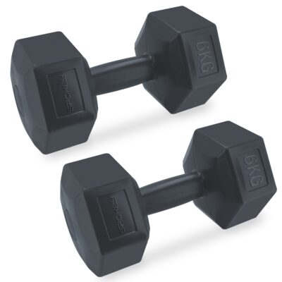 Spokey Monster Sechseckiges Kurzhantel-Set 2x 6 kg Schwarz Spokey Monster Sechseckiges Kurzhantel-Set 2x 6 kg Schwarz