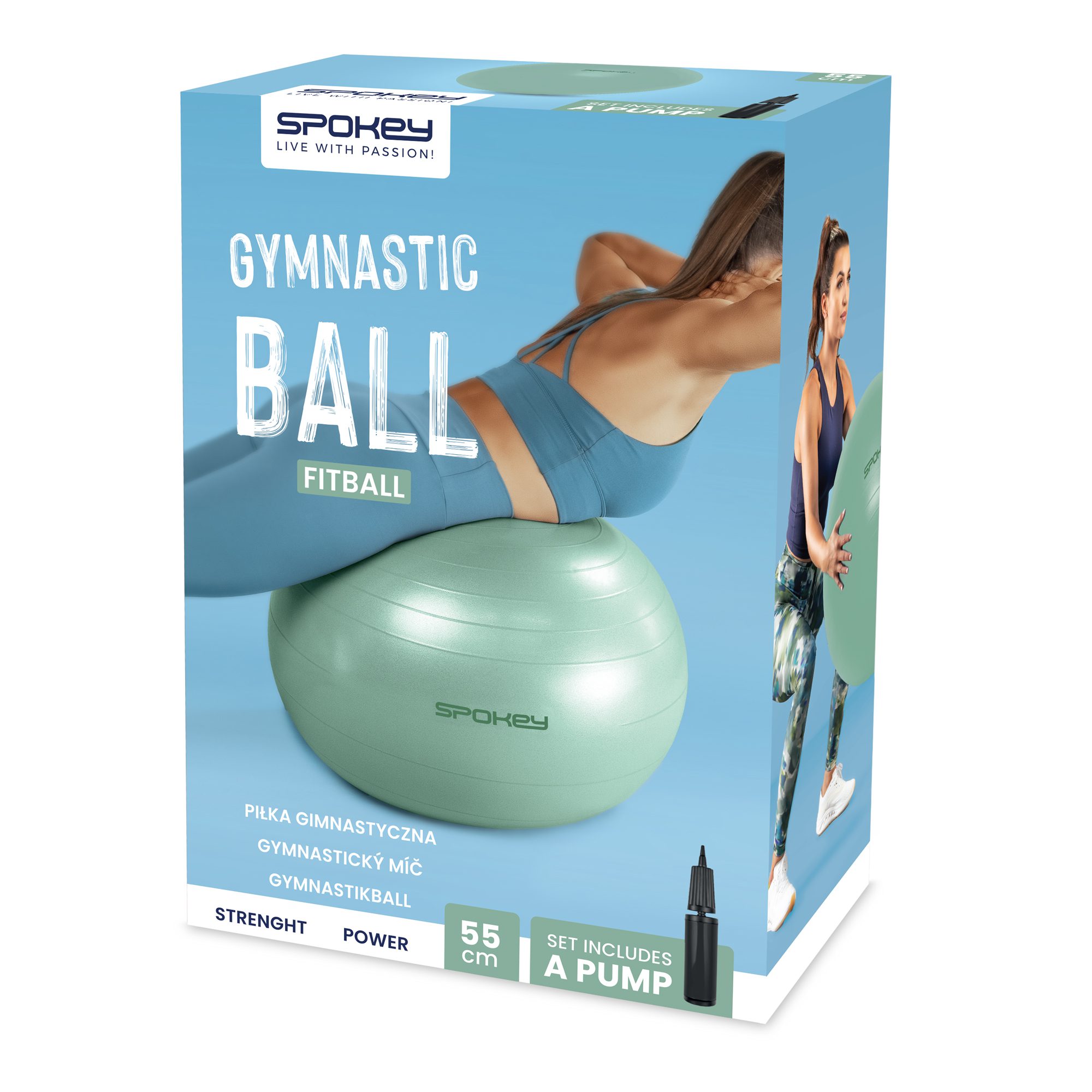 Spokey Fitball Gymbal mit Pumpe 55 65 75 Cm Grün Spokey Fitball Gymbal mit Pumpe 55 65 75 Cm Grün