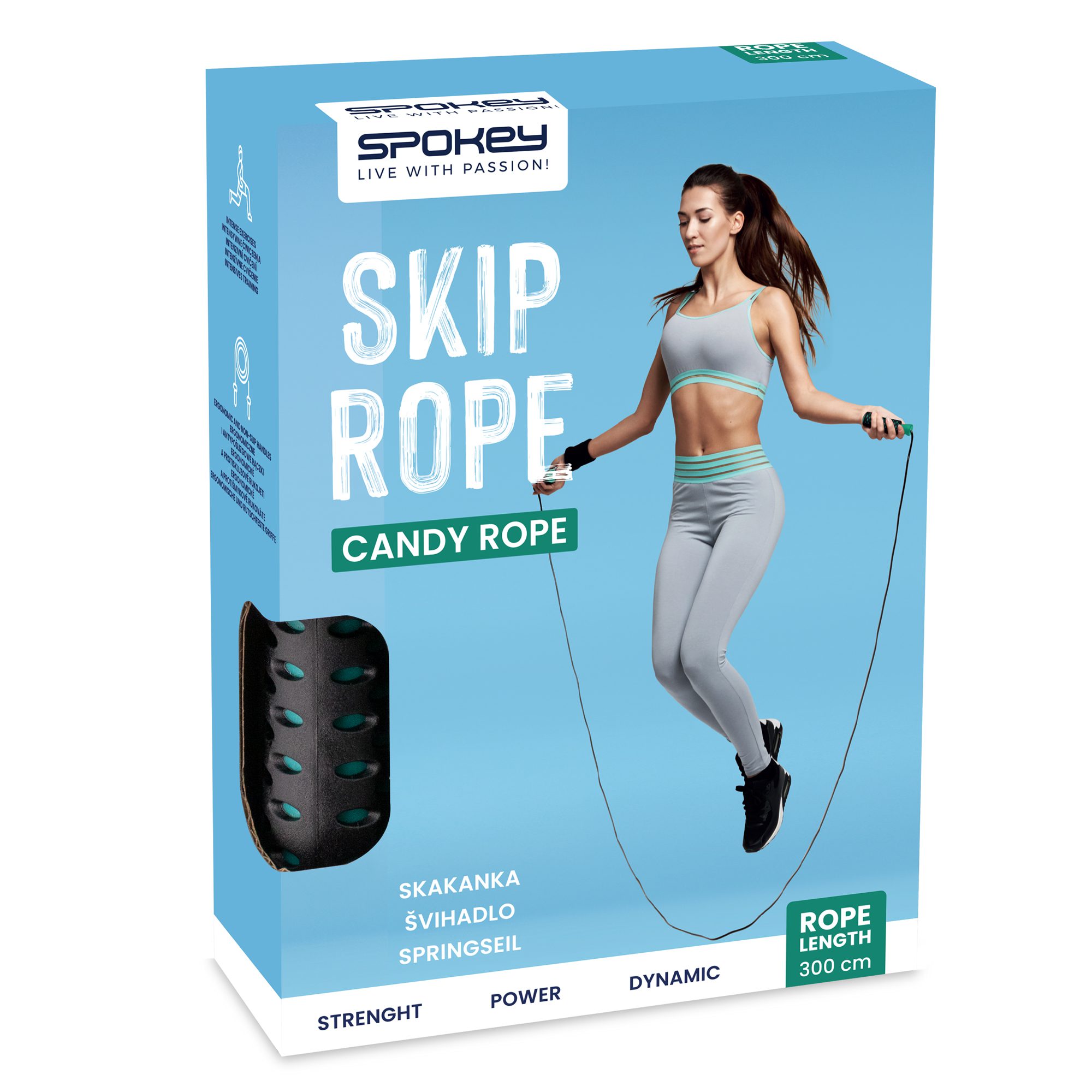 Spokey Candy Rope Springseil Schwarz Grün Spokey Candy Rope Springseil Schwarz Grün