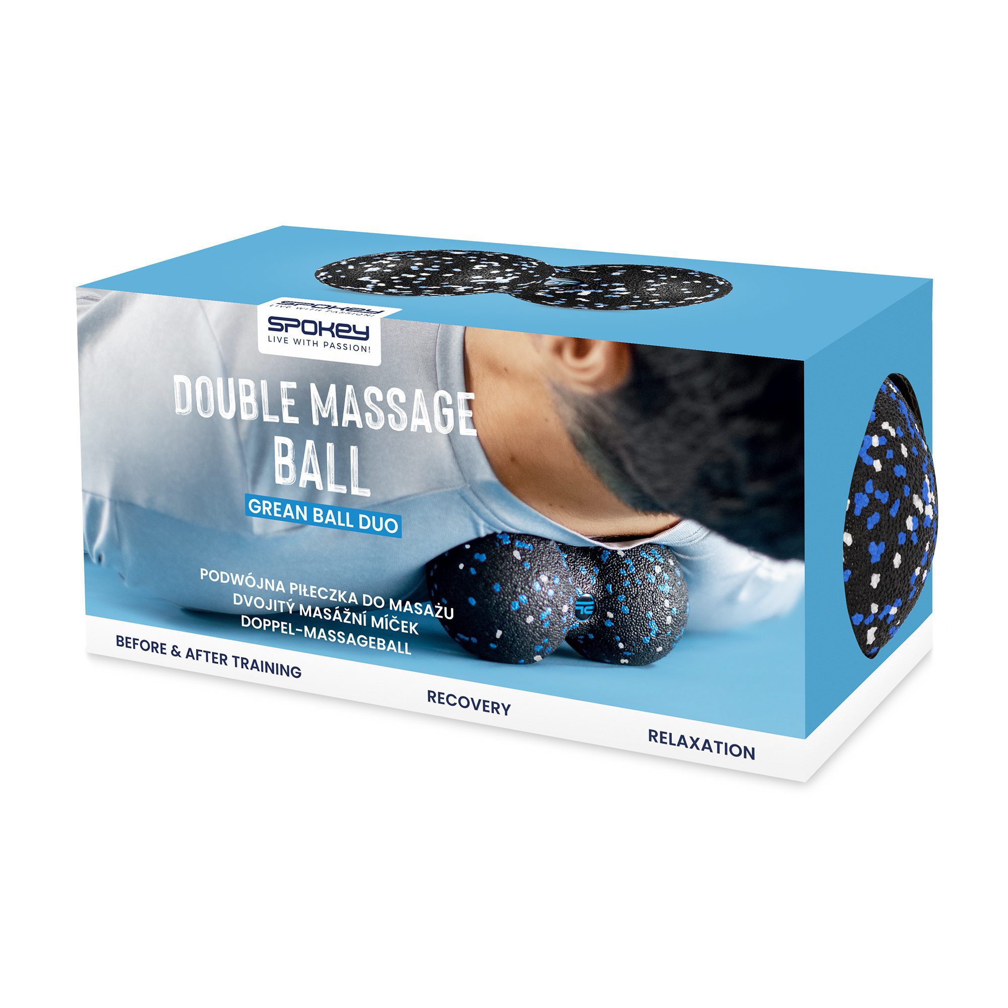 Spokey Doppel-Massageball 8 x 16 cm Schwarz GREAN BALL DUO Spokey Doppel-Massageball 8 x 16 cm Schwarz GREAN BALL DUO