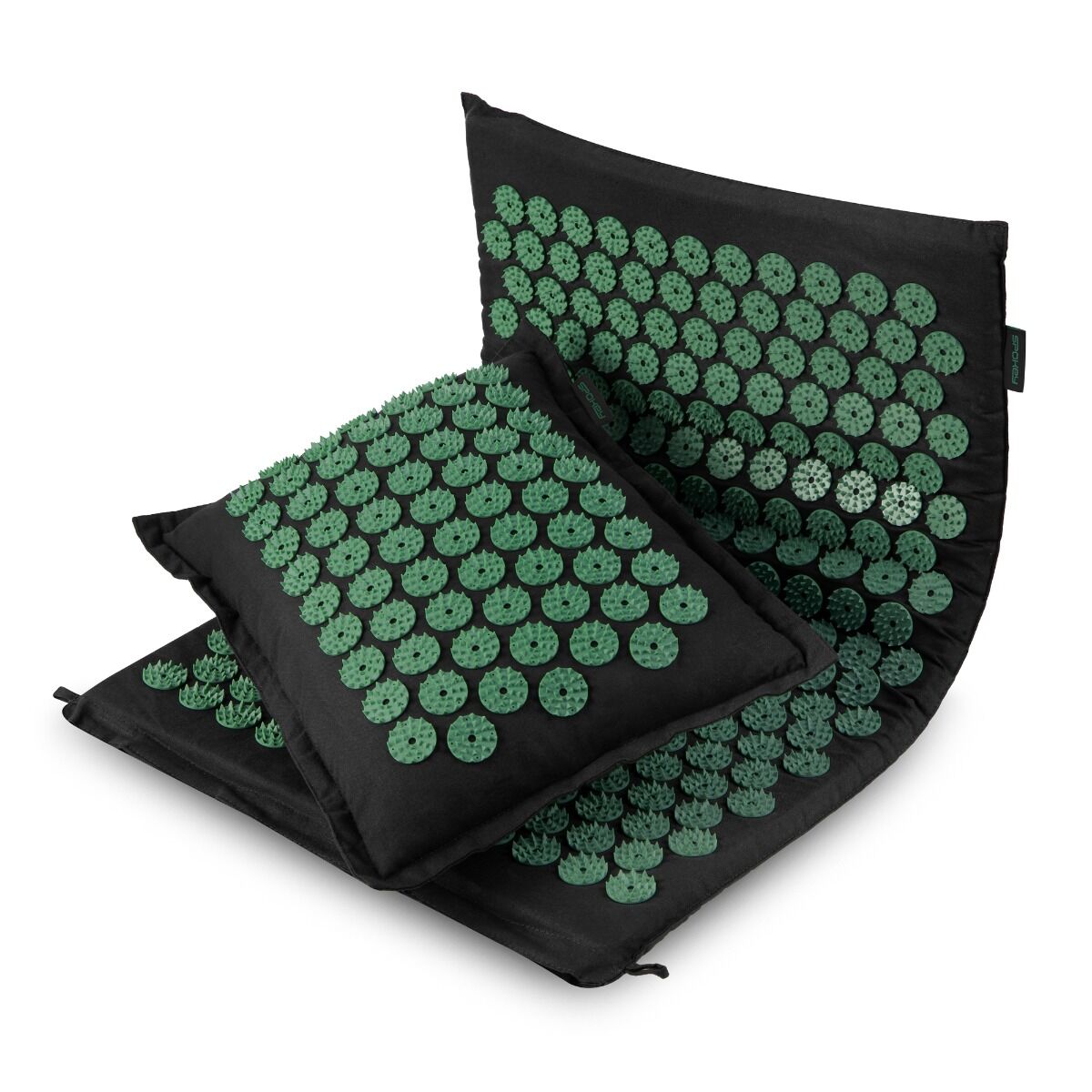 Spokey Akupressurmatte mit Kissen Schwarz Grün AKUMAT Spokey Akupressurmatte mit Kissen Schwarz Grün AKUMAT