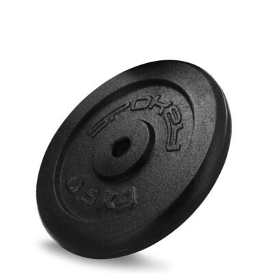 Spokey SINIS Hantelscheibe Gusseisen 0,5 kg Schwarz