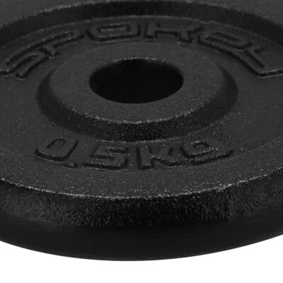 Spokey SINIS Hantelscheibe Gusseisen 0,5 kg Schwarz