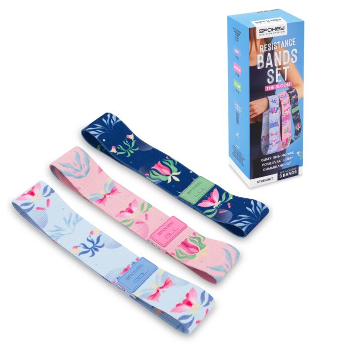 Spokey Widerstandsbänder Set 32 x 5 cm 20 25 30 kg Bloom Print Spokey Widerstandsbänder Set 32 x 5 cm 20 25 30 kg Bloom Print