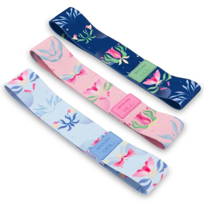 Spokey Widerstandsbänder Set 32 x 5 cm 20 25 30 kg Bloom Print Spokey Widerstandsbänder Set 32 x 5 cm 20 25 30 kg Bloom Print