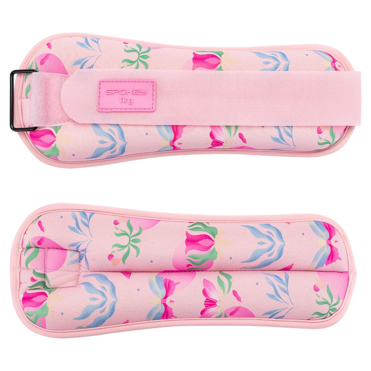 Spokey Verstellbare Hand- & Fußgelenkgewichte 2x 1 kg Rosa Print Spokey Verstellbare Hand- & Fußgelenkgewichte 2x 1 kg Rosa Print