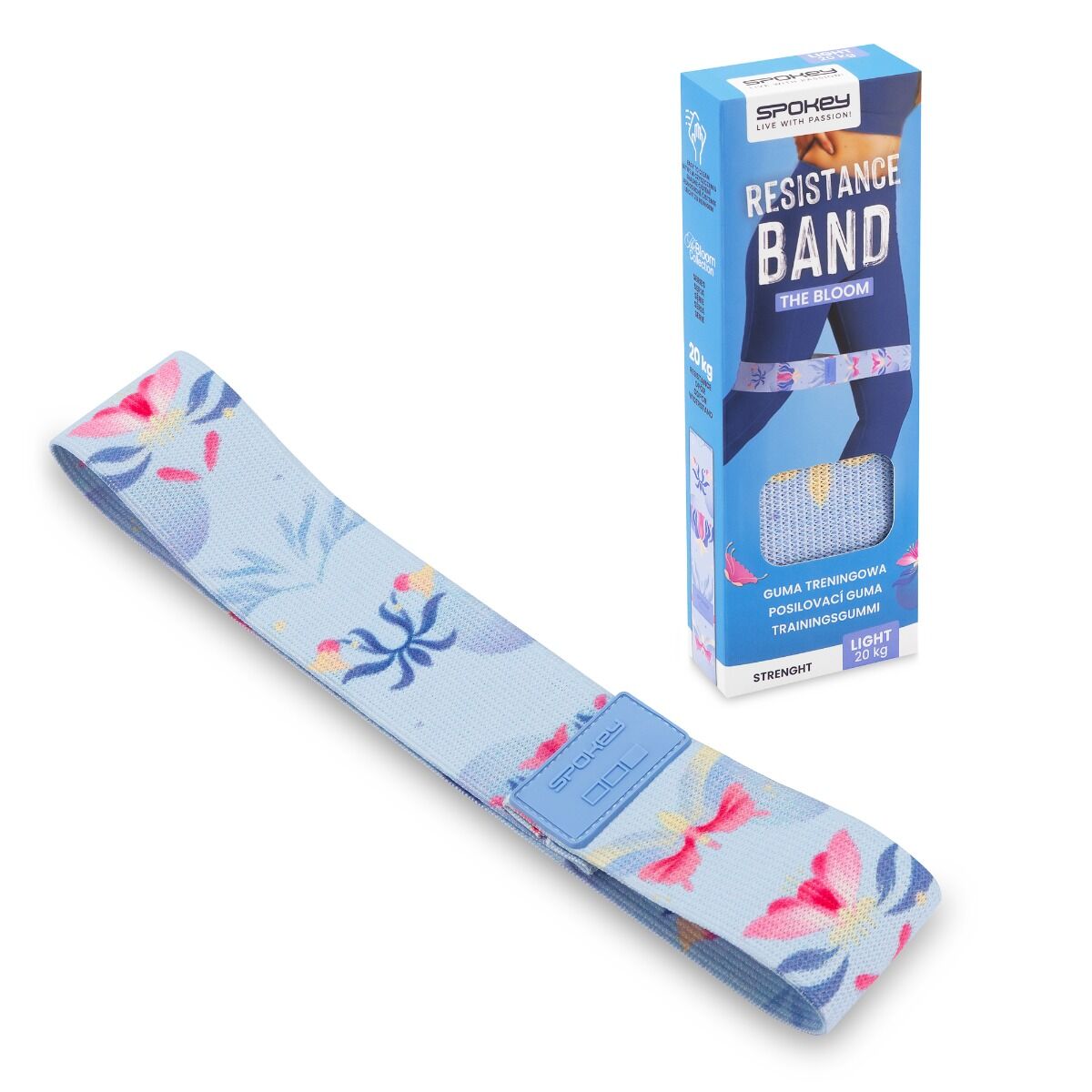 Spokey Bloom Widerstandsband Blau Rosa 32x5 cm 20 kg Spokey Bloom Widerstandsband Blau Rosa 32x5 cm 20 kg