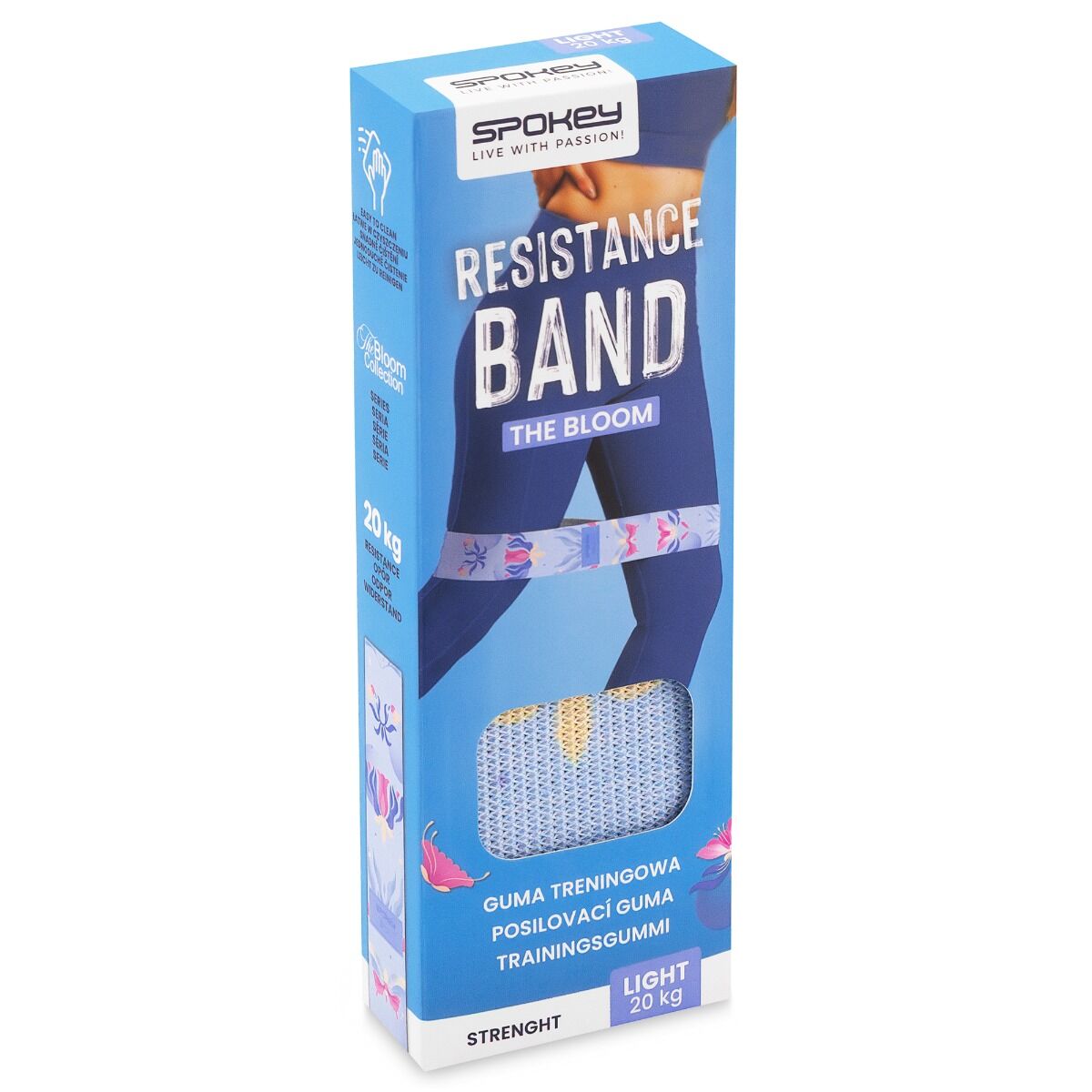 Spokey Bloom Widerstandsband Blau Rosa 32x5 cm 20 kg Spokey Bloom Widerstandsband Blau Rosa 32x5 cm 20 kg