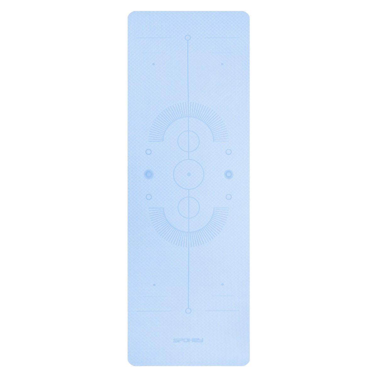 Spokey Mandala Yogamatte und Fitnessmatte 183 x 61 cm 4 mm Hellblau