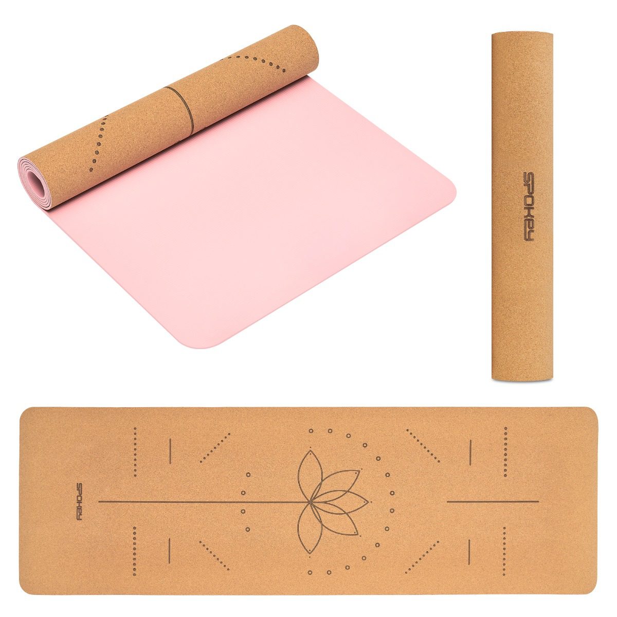Spokey Savasana Kork Yoga-Matte 183 x 61 cm