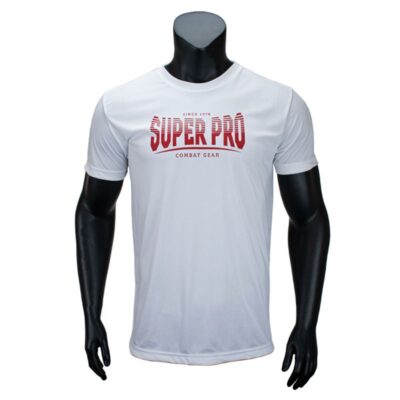 Super Pro Combat Gear Sportbekleidung - Dryfit T-Shirt Stripes - Rot / Weiß