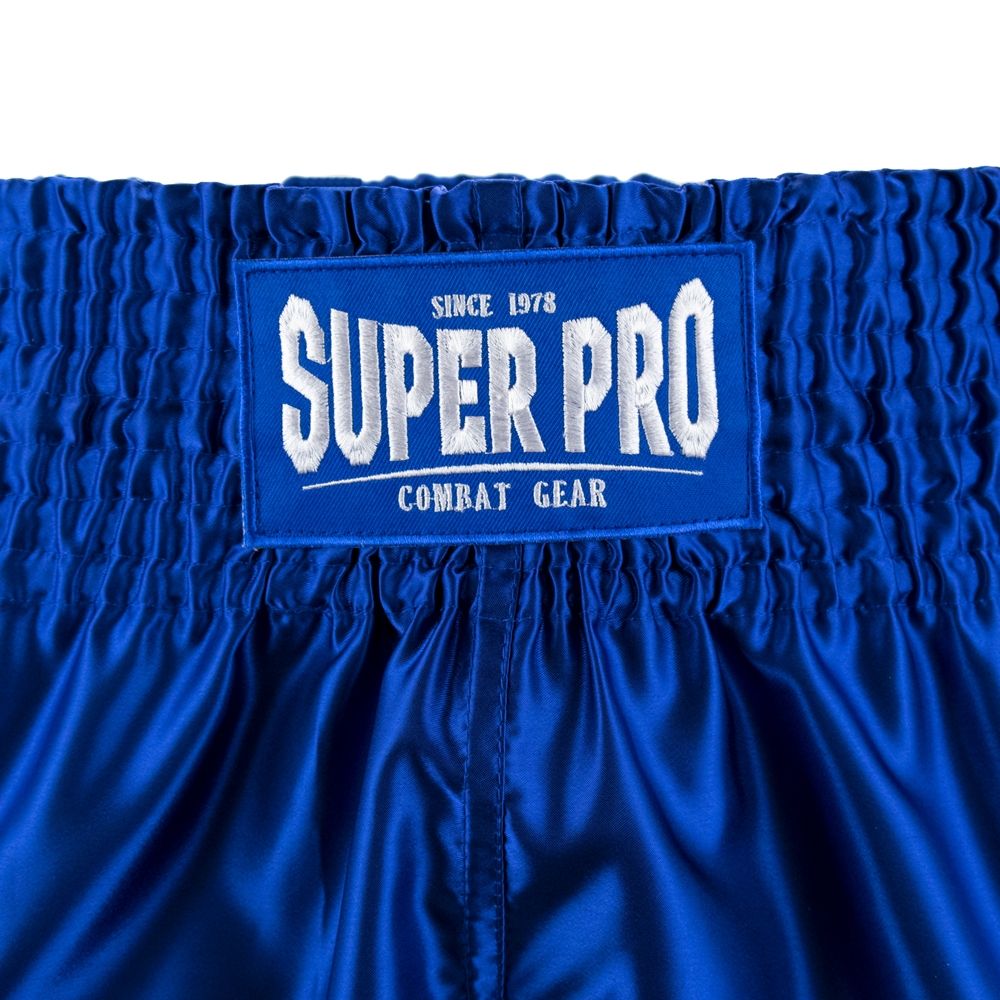 Super Pro Combat Gear Kickbox-Shorts - Thai- und Kickbox-Shorts Hero - Blau / Weiß Super Pro Combat Gear Kickbox-Shorts - Thai- und Kickbox-Shorts Hero - Blau / Weiß