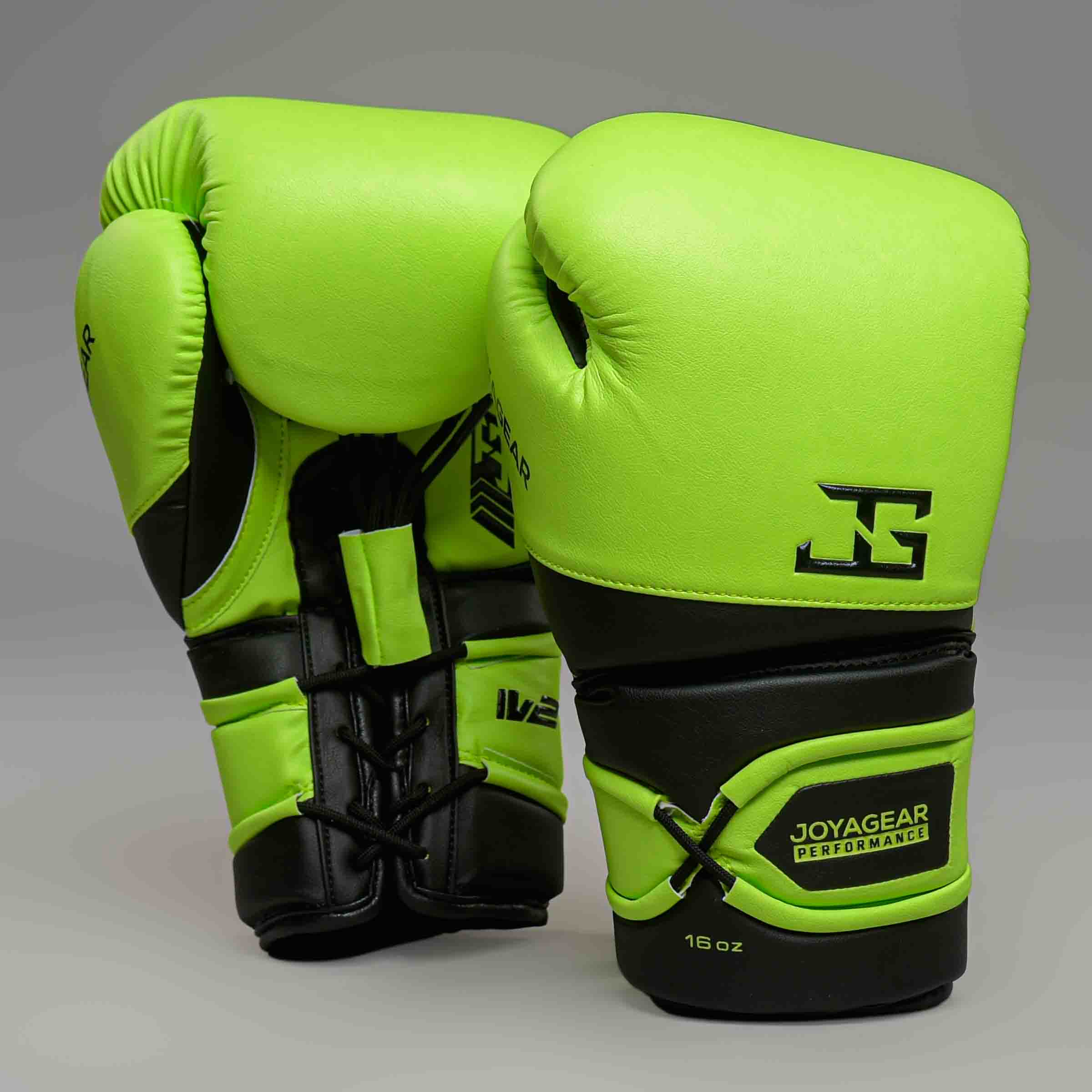 Joya Performance V2 Boxhandschuhe mit Schnürung Limonengrün Schwarz Joya Performance V2 Boxhandschuhe mit Schnürung Limonengrün Schwarz